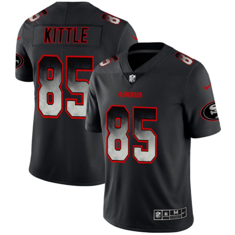 Men San Francisco 49ers #85 Kittle Nike Teams Black Smoke Fashion Limited NFL Jerseys->san francisco 49ers->NFL Jersey